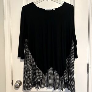 Black and White Polka Dot Top